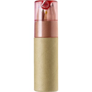 6 db-os fa sz�nesceruza-k�szlet, pink/nat�r