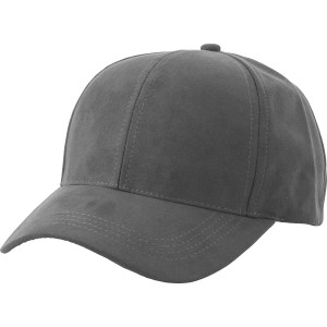 6 paneles vel�r sapka, sz�rke/ez�st