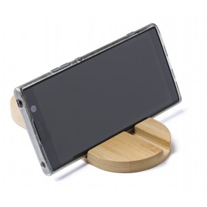 Bambusz telefon- �s tablettart�, barna