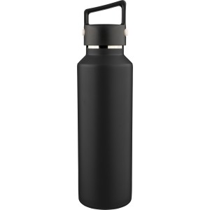 Duplafal� �jraac�l palack, 600 ml, fekete
