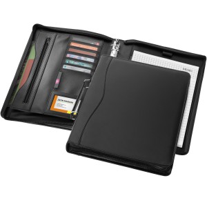 Ebony A/4 cipz�ras gy�r�s mappa, m�b�r, fekete