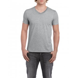 Gildan SoftStyle f�rfi V-nyak� p�l�, RS Sport Grey