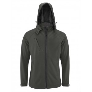 Kariban f�rfi kapucnis softshell dzseki, Titanium