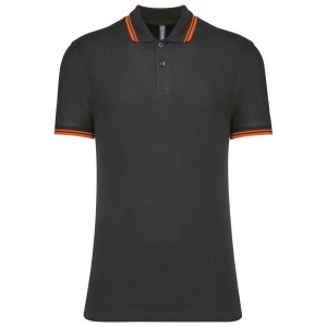 Kariban f�rfi r�vidujj� gall�ros p�l�, Dark Grey/Orange