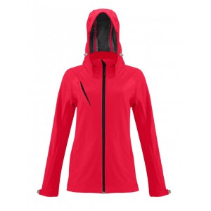 Kariban n�i kapucnis softshell dzseki, Red