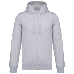 Kariban Uniszex kapucnis, cipz�ras pul�ver, Oxford Grey