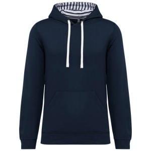 Kariban Uniszex kapucnis pul�ver, Navy/Mariniere
