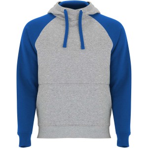 Roly Badet gyerek kapucnis pul�ver, Heather grey, Royal blue