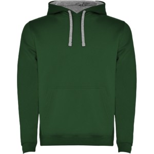 Roly Urban f�rfi kapucnis pul�ver, Bottle green, Marl Grey