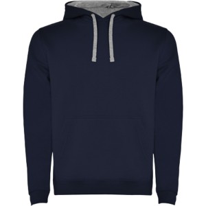 Roly Urban f�rfi kapucnis pul�ver, Navy Blue, Marl Grey