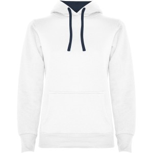 Roly Urban n�i kapucnis pul�ver, White, Navy Blue