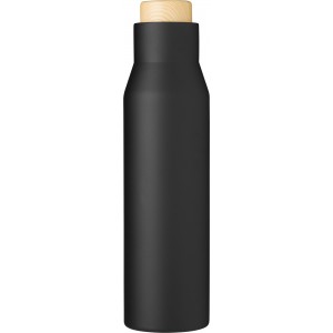 Rozsdamentes ac�l, duplafal� palack, 500 ml, fekete