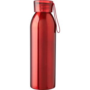Rozsdamentes ac�l egyfal� palack, 650 ml, piros