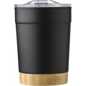 Rozsdamentes ac�l utaz�poh�r, 300 ml, fekete