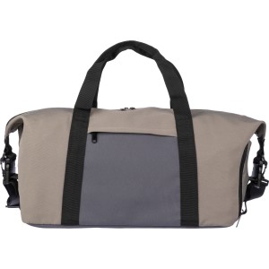 Sportt�ska, 600D poli�szter, sz�rk�sbarna