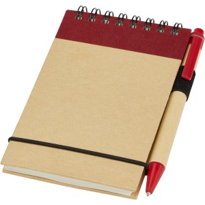 Zuse �jrahasznos�tott spir�lnotesz tollal, nat�r/piros