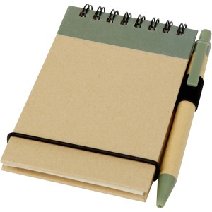 Zuse �jrahasznos�tott spir�lnotesz tollal, nat�r/z�ld